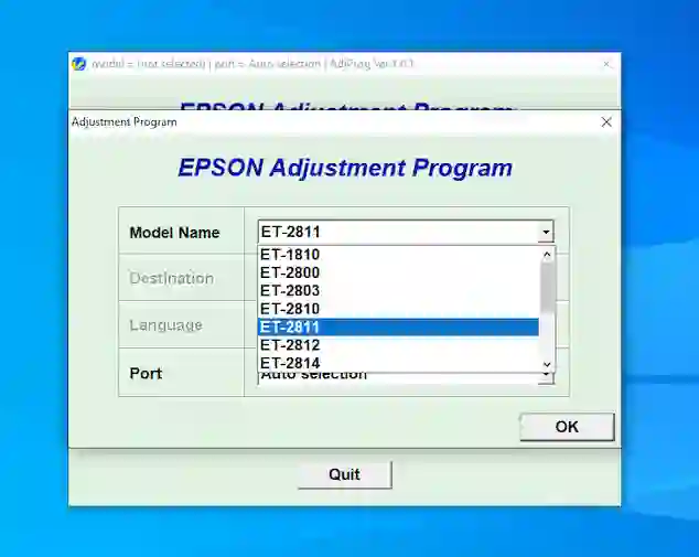 Resetter Epson ET-2811