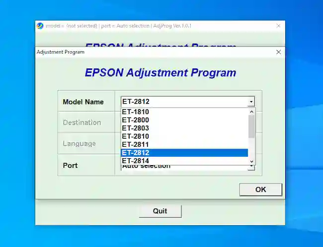 Resetter Epson ET-2812