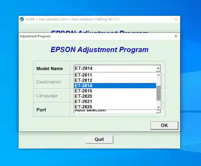 Resetter Epson ET-2814