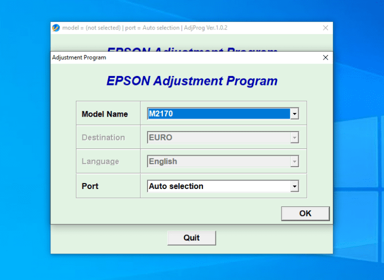 Download Resetter Epson M2170